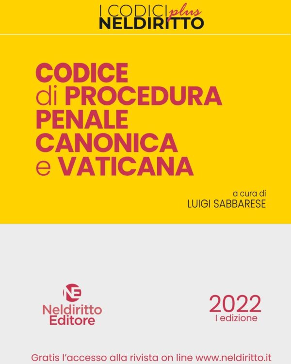 Codice di procedura penale canonica e vaticana