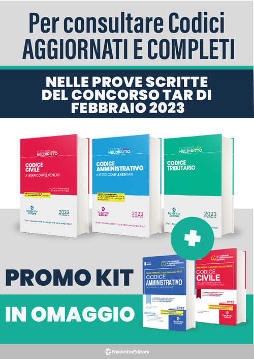 Speciale kit TAR 2023: Codice civile plus-Codice amministrativo plus-Codice tributario plus-Codice civile-Codice amministrativo