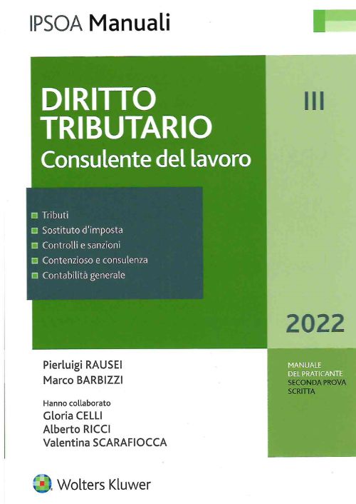 Diritto tributario 2022. Consulente del lavoro