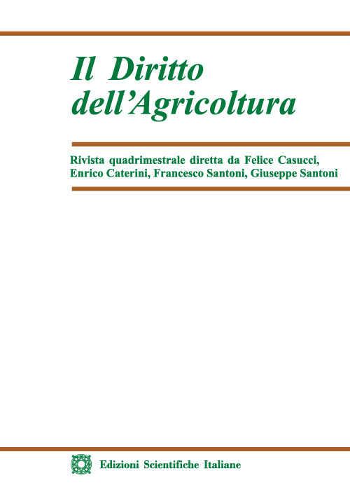 Il diritto dell’agricoltura. Vol. 3