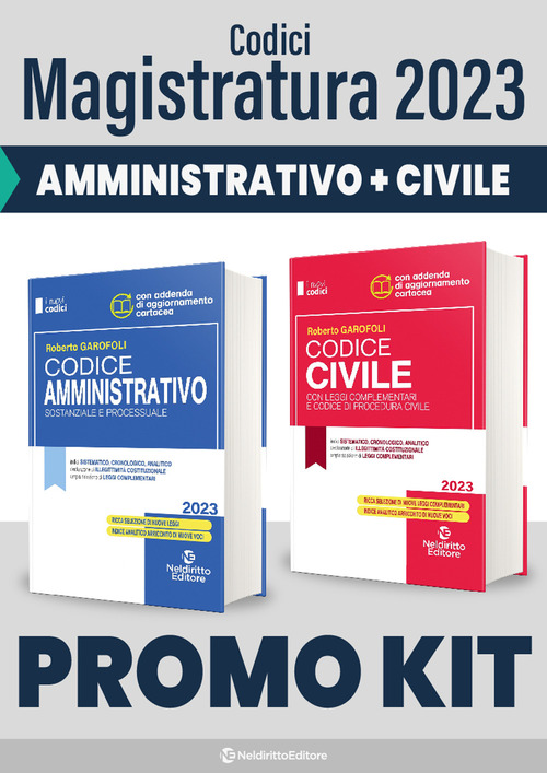 Kit codici magistratura 2023. Codice amministrativo+Codice civile