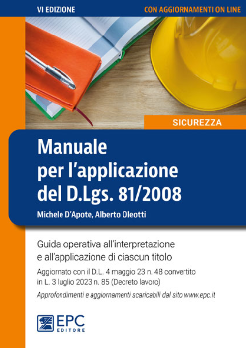 Manuale per l’applicazione del d.l.gs. 81/2008
