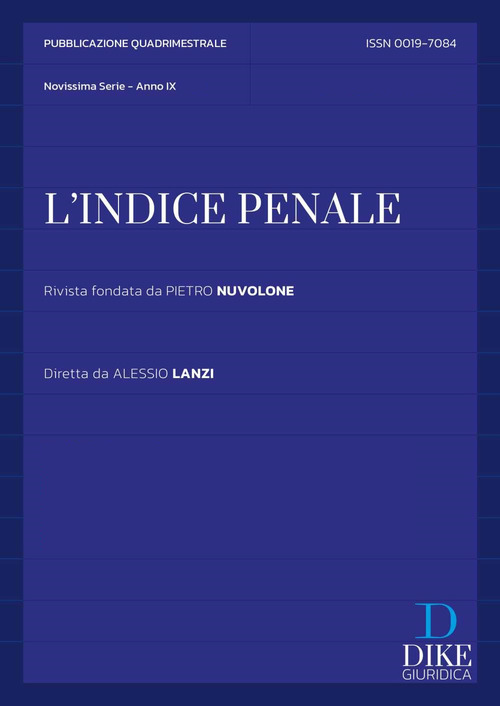 L’indice penale. Vol. 1