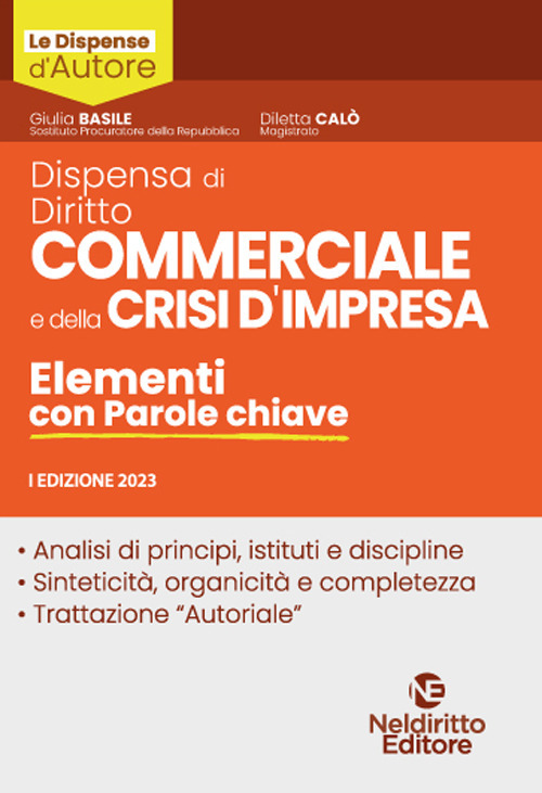 Diritto commerciale e della crisi di impresa. Elementi con parole chiave