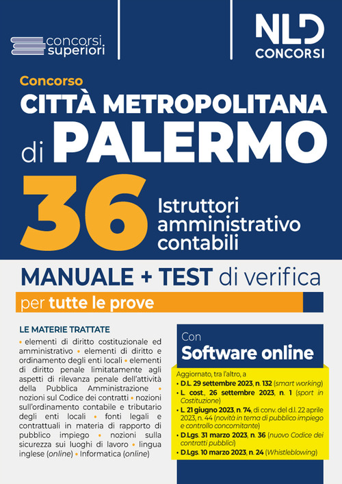 Concorso Città Metropolitana di Palermo. Manuale 36 istruttori amministrativo-contabili