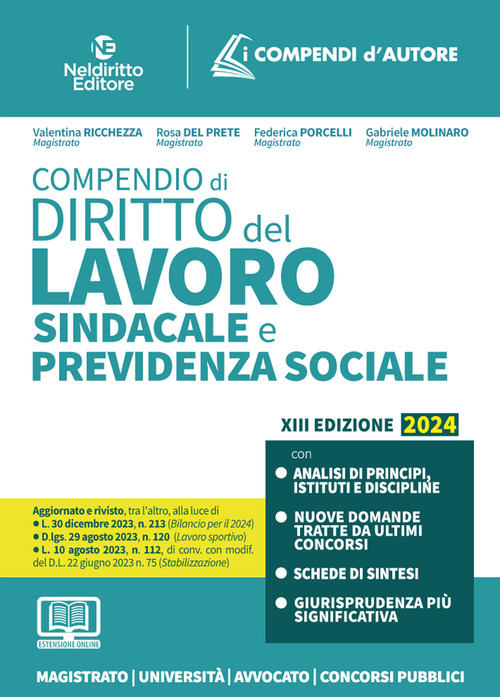 Compendio di diritto del lavoro, sindacale e della previdenza sociale