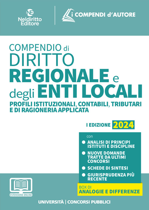 Compendio di diritto regionale e degli enti locali. Profili istituzionali, contabili e di ragioneria applicata 2024