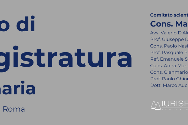 Corso di Magistratura Ordinaria 2025/2026 Sedi: Napoli e Roma