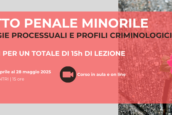 DIRITTO PENALE MINORILE. Strategie processuali e aspetti criminologici (e-learning)
