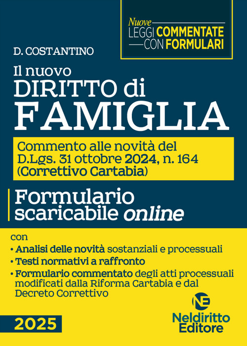 Nuovo diritto di famiglia aggiornato al decreto correttivo Cartabia