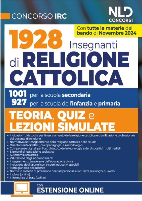 Concorso 1928 Insegnanti Religione Cattolica. Teoria e lezioni simulate. Per la Scuola dell’infanzia, primaria e secondaria