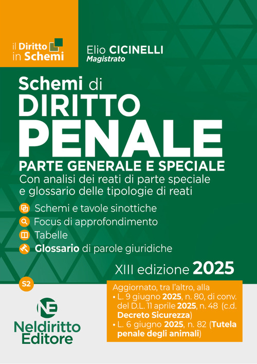 Schemi di Diritto Penale 2025. Parte generale e speciale