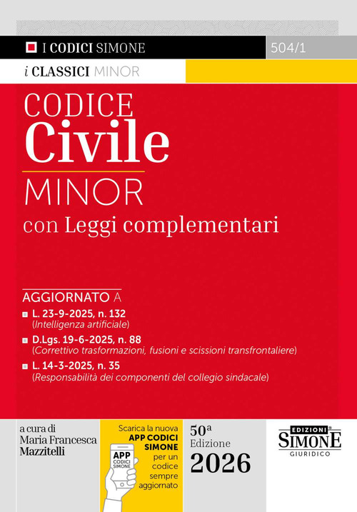 Codice civile. Ediz. minor