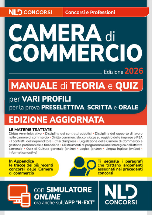 Concorso Camera di Commercio 2026. Manuale di teoria e quiz per prova preselettiva, scritta e orale