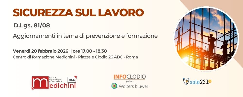 Ciclo di incontri sul tema HSE – Il 20 febbraio l’evento su Sicurezza sul lavoro