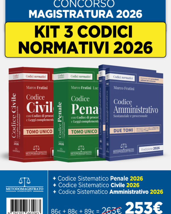 KIT CODICI MAGISTRATURA 2026 3 VOL