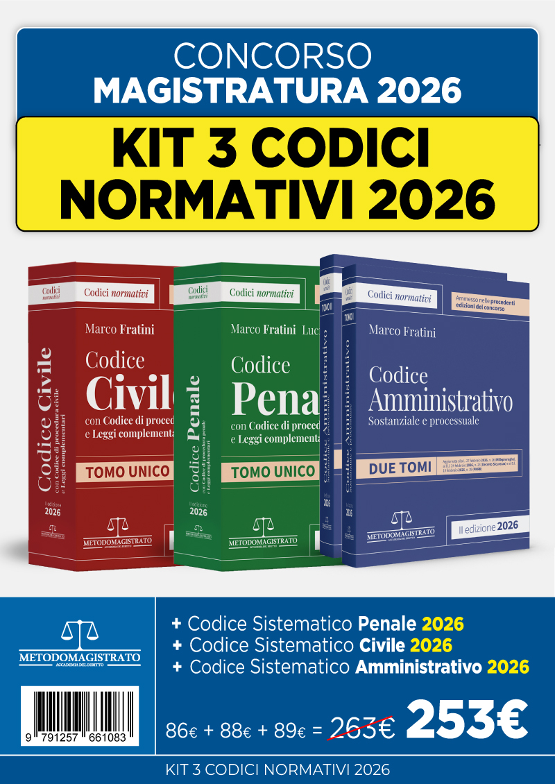KIT CODICI MAGISTRATURA 2026 3 VOL